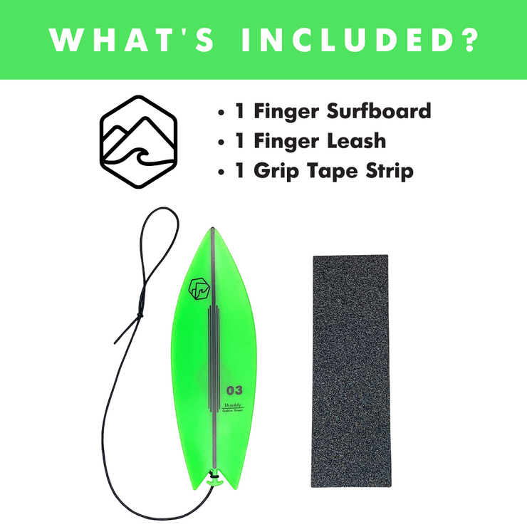 Goblin Green Finger Surfboard