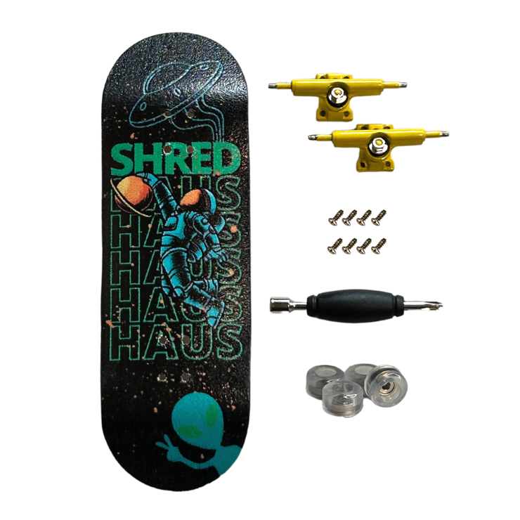 "Star Shredder" Shred Haus Fingerboard Pro 32mm Complete Set